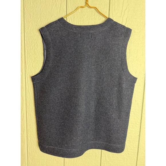 Vintage 90s Woolrich 100% Wool Winter Vest LG – Polar Bear, Snowshoes, Ski Scene - Picture 4 of 6